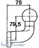 2-Loch Anschraubplatte 129mm