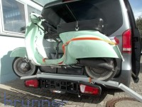 Motorradträger auf AHK 75 kg für Kleinkraftrad, Roller, Trial *