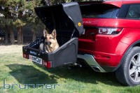 Hundebox TowBox V1 auf Anhängerkupplung AHK grün