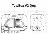 Hundebox  Towbox Dog V2 Anhängerkupplung AHK schwarz