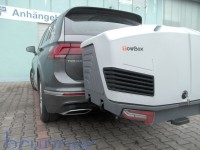 Gepäckbox V3 Anhängerkupplung Grau auf AHK VW Tiguan